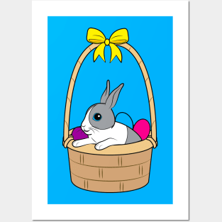 Cute Dutch Bunny in an Easter Basket Posters and Art